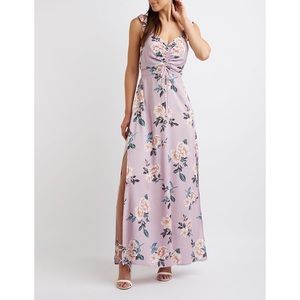 Light purple floral maxi dress